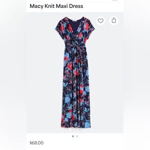 Gilli Navy and Coral Floral Dress